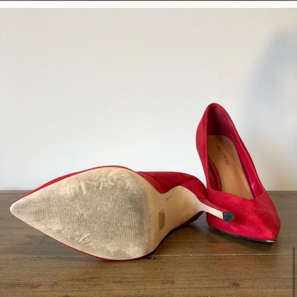 Red Suede Heels - Picture 6 of 8